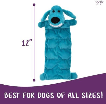 Multipet Original Loofa Dog Plush Toy Mat - Squeaky Toys for All Dogs - Extra Soft Plush - Stuffed Animal Dog Toys for Playing (1 Count, 12”, Random Color Surprise) - Image 6