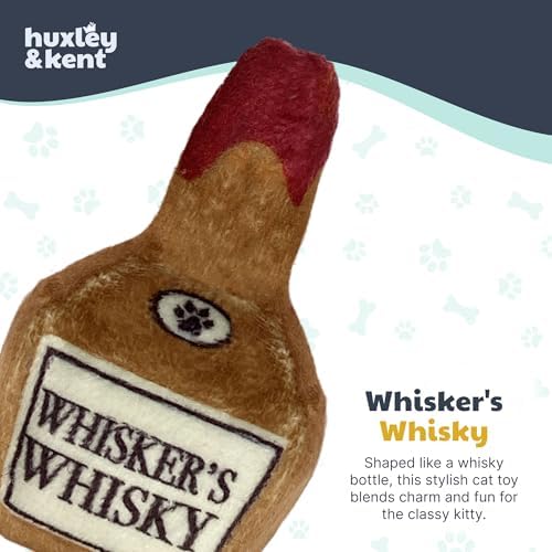Huxley & Kent Plush Crinkle Catnip Cat Toy, Whisker's Whiskey - Image 2