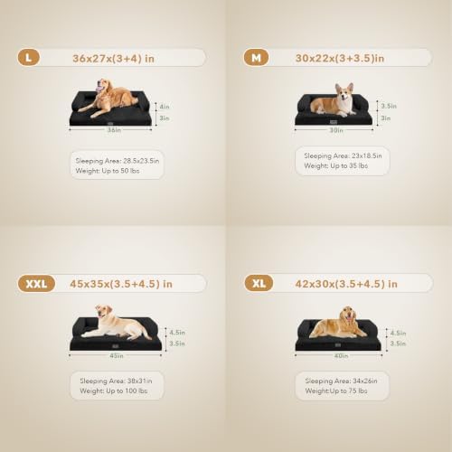 MEKIY Orthopedic XL Dog Bed with Bolster for Extra Large Size Dogs - Image 6