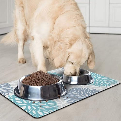 Dog Food Mat for Floors, Absorbent Pet Cat Food Bowl Mat, 16x24 in - Image 3