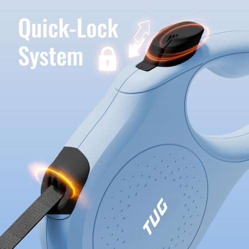 TUG Quest Retractable Dog Leash | 360° Tangle-Free | 16 ft Tape (M, Blue) - Image 5