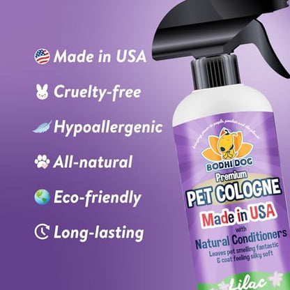 Bodhi Dog Premium Dog Cologne - Deodorizing Dog Perfume & Conditioner for Dogs & Cats - Natural Long Lasting Spray - Keeps Pets Fresh All Day - Gentle & Safe Formula, Made in USA (Lilac 17 Fl Oz) - Image 3