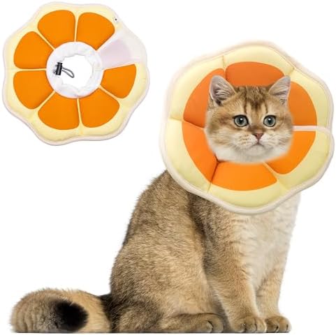 Soft Adjustable Cat Cone Collar, Comfortable Cat Recovery Collar by MAIIU