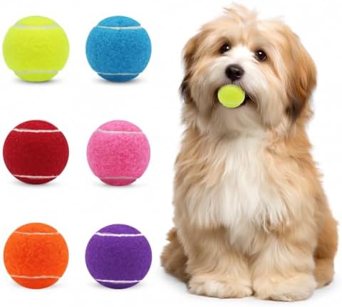 SHYUJAJIE Dog Balls, Tennis Balls for Dogs,Colorful Easy Catching Pet Ball by BuyNow