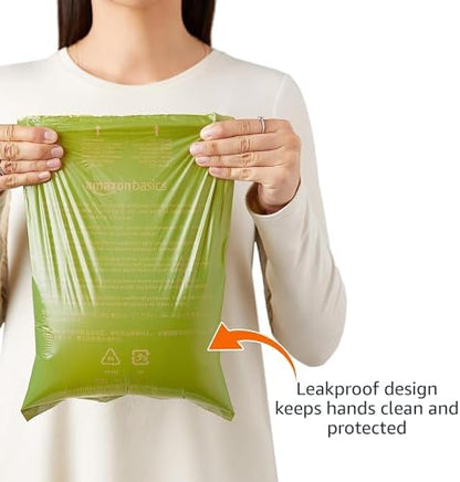 Amazon Basics Premium Leak Proof Dog Poop Bags with Dispenser and Leash Clip, Cucumber Scented, 13" x 9", 810 Count (54 Rolls of 15) - Image 3