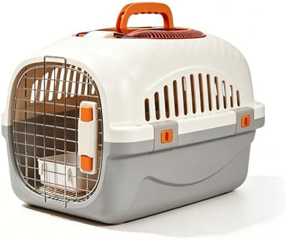 Cat Carrier Airline Approved, Portable Pet Travel Crate with Anti-Stress Design for Cats & Small Dogs, Car Safe Kennel with Top Window (Grey) - Image 3