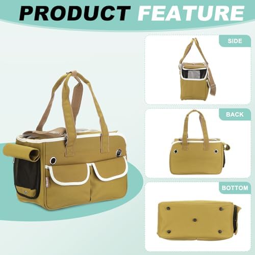 Cat Carrier for Pet Caramel Dog Cat Carrying Case Up to 16.5 lbs - Image 4