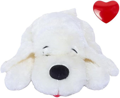 Heartbeat Puppy Toy for Dogs,Pet Anxiety Relief Sleep Aid Calming,Behavioral Training -Crate Training Essential，White