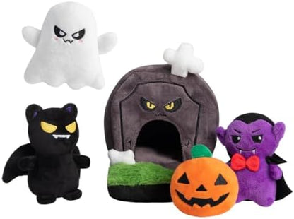 Hollypet Squeaky Hide and Seek Dog Toys for Small and Medium Dogs, Grave by Hollypet