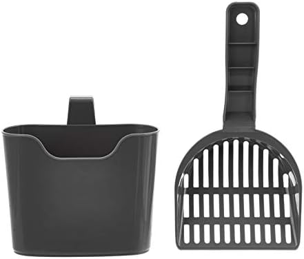 Amazon Basics Durable Cat Litter Scoop with Holder, Hangs on Litter Box, Efficient Scooper, 1 Count (Pack of 12) by AmazonBasics