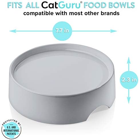 CatGuru Food Table for Cat Bowls, Elevated Feeding Station for Cat Food Bowl, Raised Stand for Pet Food and Water Bowls, Pet Feeder for Indoor Cats, Stress Free Stand for Pet Dishes or Plates (Grey) - Image 3