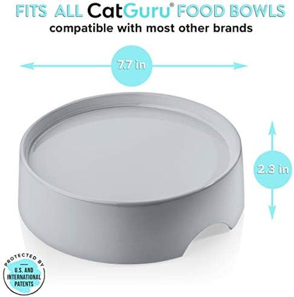 CatGuru Food Table for Cat Bowls, Elevated Feeding Station for Cat Food Bowl, Raised Stand for Pet Food and Water Bowls, Pet Feeder for Indoor Cats, Stress Free Stand for Pet Dishes or Plates (Grey) - Image 3