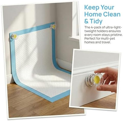 Non Slip Dog Pee Pad Holder, Strong Adhesion, 4 Pcs - Image 6