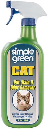 Simple Green Cat Stain & Odor Remover - Enzyme Cleaner for Urine, Feces, Blood, Vomit - 32oz by SimpleGreen