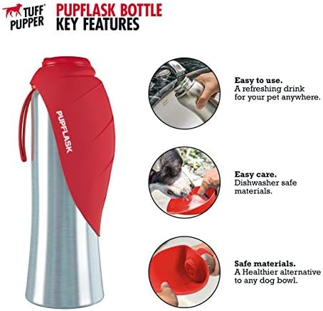 PupFlask Large Dog Water Bottle, Portable Stainless Steel Travel Bowl - Image 2