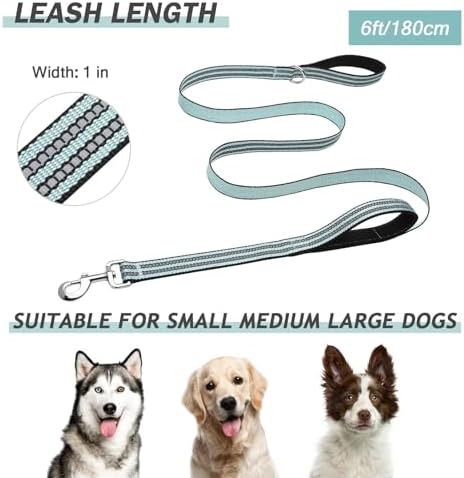 Hikiko 6FT Dog Leash with 2 Padded Handles Reflective - Image 6