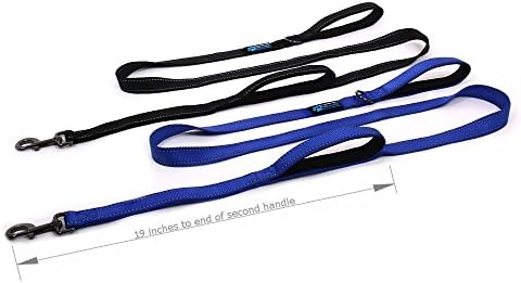Max and Neo™ Double Handle Traffic Dog Leash Reflective - We Donate a Leash to a Dog Rescue for Every Leash Sold (Blue) - Image 2