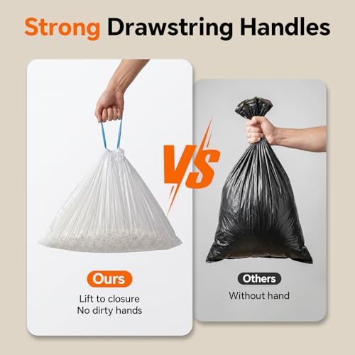 Litter Bags for Automatic Cat Litter Box, Replacement Self-Cleaning Cat Litter Box Liners, 4 Rolls Drawstring Trash Bags, Cat Litter Bags of 22×11 Inches（80 Counts/4 Packs） - Image 6