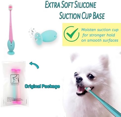 E.M&S.T by Emmeliestella Small Dog & Cat Toothbrush 360° Soft Silicone - Image 2