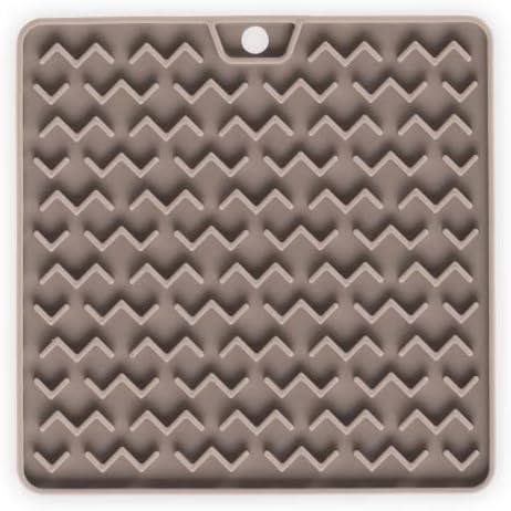 Messy Mutts and Cats Reversible Lick Mat, 5.5 Inch, Slow Feeder, Grey by MessyMutts