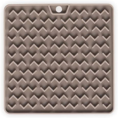 Messy Mutts and Cats Reversible Lick Mat, 5.5 Inch, Slow Feeder, Grey by MessyMutts