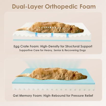 EHEYCIGA Orthopedic XL Dog Bed for Large Dog, Memory Foam Dog Couch - Image 2