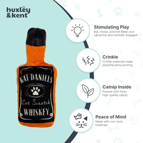 Huxley & Kent Plush Crinkle Catnip Cat Toy, Kat Daniels Whiskey - Image 4
