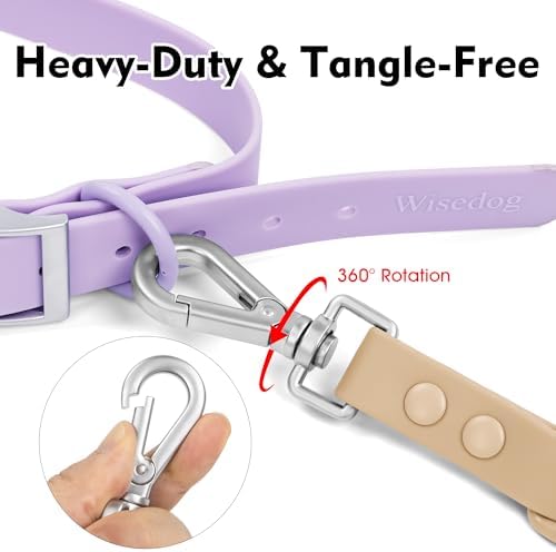 Wisedog Waterproof Dog Leash, Sand Color, 5 ft × 1/2 in - Image 3