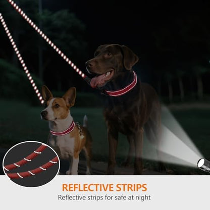 Taglory Double Dog Leash Coupler for Two Dogs, 1/3" Lightweight Dual Leash Extension for Small and Medium Dogs, No Tangle 360° Swivel, Reflective Rope, 30 Inch, Red - Image 4