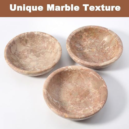 Natural Marble Cat Bowl, Weighted 1.5lb Cat Food Bowl for Cat and Small Dog, Small Animal Pet Food Dish Non-Slip, Shallow Dish for Whisker Fatigue Relief, Premium Red Stone for Home Decor - Image 4