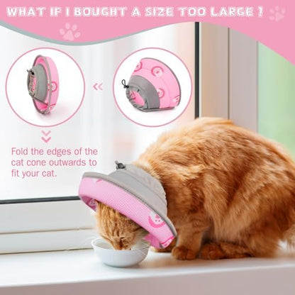 Cat Cone Collar Soft Elizabethan Collar for Surgery Recovery - Adjustable for Small and Large Cats Kittens to Stop Licking - Image 4