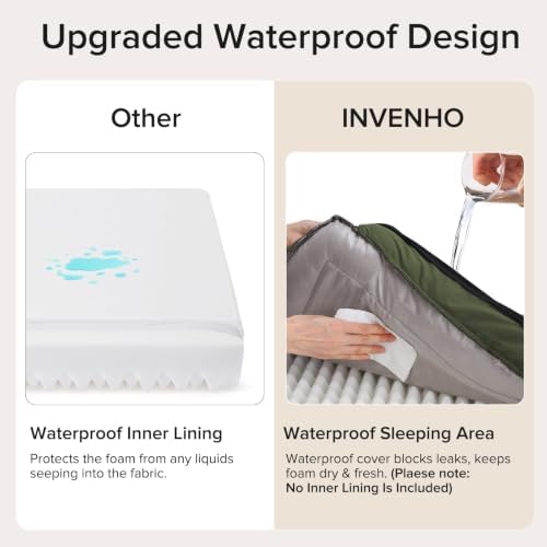 INVENHO L Plus Orthopedic Dog Bed for Large Dogs, Washable Dog Sofa with Egg-Crate Foam, Waterproof Lining and Non-Skid Bottom - Image 3