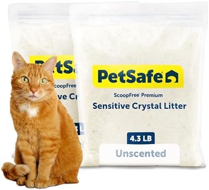 PetSafe ScoopFree Premium Crystal Litter, Fragrance Free, 4.3Lb Bag, 2 Pack by PetSafe