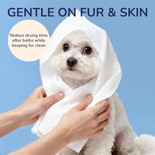 PWP1007A-20SET Dog Bath and Grooming Towels, Ultra-Absorbent & Soft Pet Wipes for Paws, Body and Butt, Hypoallergenic & Cruelty-Free, Alcohol-Free, 5.1" x 7.1", 20 Count - Image 6
