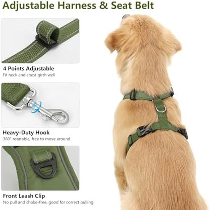 VavoPaw Dog Seat Belt Vest Harness for Car, 2 in 1 Seatbelt Buckle - Image 4