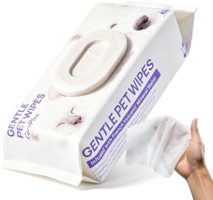 HICC PET Dog Wipes for Dogs & Cats, French Mineral Water, 110 Count by HICCPET
