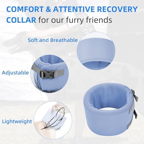 Dog Neck Brace for Pet After Surgery Recovery Adjustable Breathable Neck Cervical Cone，Dog Cone Collar Recovery Head Cone for Small Medium Dogs Puppies Kittens with Spinal IVDD Lssues - Image 3