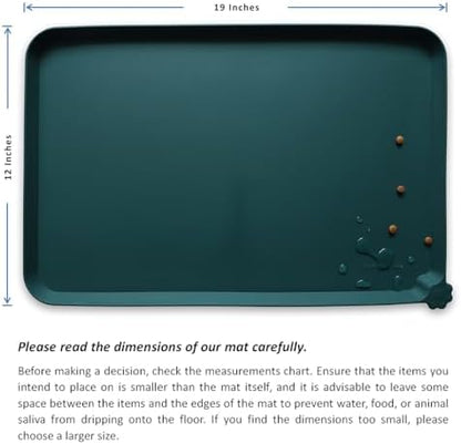 Hoki Found Silicone Pet Food Mats Tray - High-Lips Pet Dog Cat Bowl Mats - Dog Pet Cat Feeding Mat - Waterproof Dog Cat Food Mats -Pet Water Mats for Floors - Dark Cedar - Image 5