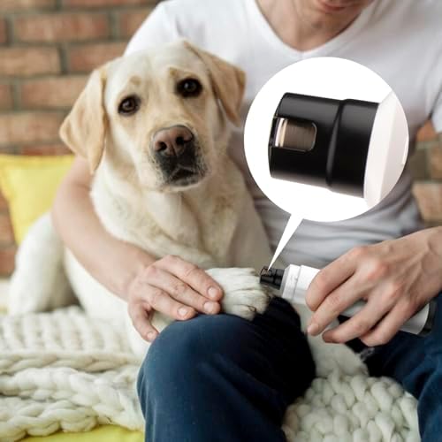 Pet Nail Grinder for Dogs - Quiet 2-Speed Type-C Rechargeable Dog Nail Trimmer, Low Noise Paw Grooming for Dogs & Cats (White) - Image 6