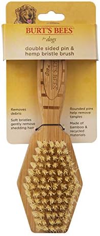 Burt's Bees for Pets Double Sided Pin and Hemp Bristle Dog Brush by BurtsBeesforPets