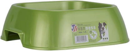 Van Ness Pet Food And Water Bowl, 44 OZ Capacity Plastic Dish For Dogs And Cats, Wide No-Tip Base Prevents Spills