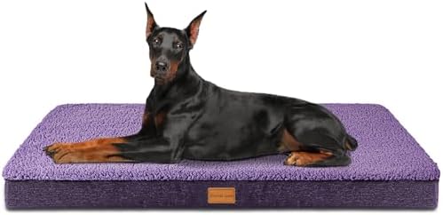 Patas Lague Orthopedic Large Dog Bed Washable Pet Sofa Mat 56''X40''Purple by PatasLague
