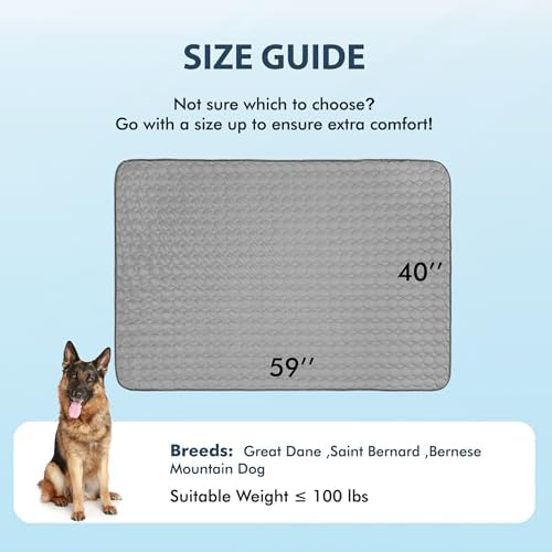 MICROCOSMOS Summer Cooling Mat & Sleeping Pad- Water Absorption Top, Materials Safe, Easy Carry, EZ Clean. Keep Cooling for Pets, Kids and Adults.(Dark Grey, 59" x 40") - Image 7