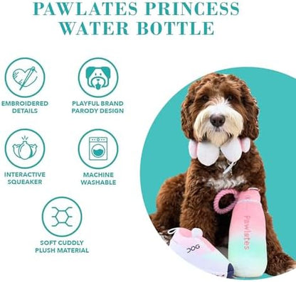Haute Diggity Dog Pawlates Princess Water Bottle Plush Dog Toy Funny Parody - Image 3
