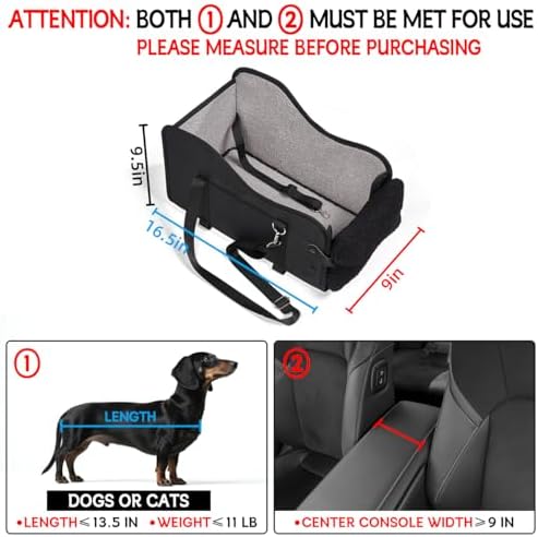TKYZ Center Console Dog Car Seat for Small Dogs,for Car/SUV/Small Truck - Image 2