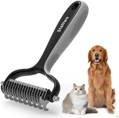 Staltwo Deshedding Dog Brush, Deshedding Undercoat Brush for Dog&Cat by Staltwo