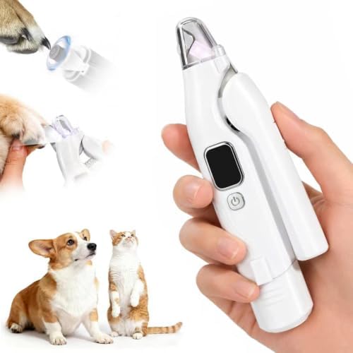 2-in-1 Dog Nail Clippers with LED Light, Rechargeable Pet Nail Grinder for Small Dogs & Cats, 4-Speed Quiet Painless Claw Trimmer with 2026 Upgraded Safety Guard to Avoid Overcutting by Unknown