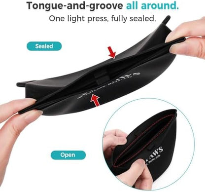 Silicone Dog Treat Pouch with Poop Bag Holder,Waterproof Magnetic Close Sealable Fanny Pack with Adjustable Waist Belt, Pet Puppy Training Essentials, One-Handed Opening with Press & Magnetic (Black) - Image 2