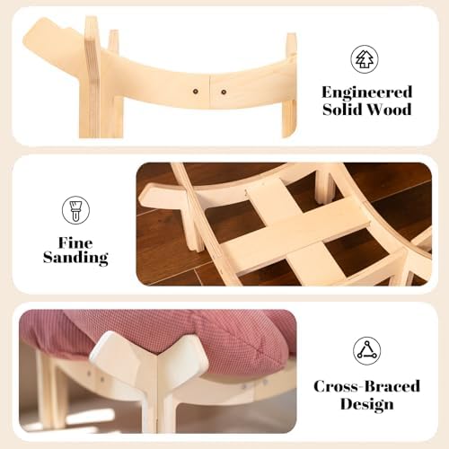 CHEERHOME PETS Elevated Cat Bed for Indoor Cats Couch Sofa Flower - Image 6