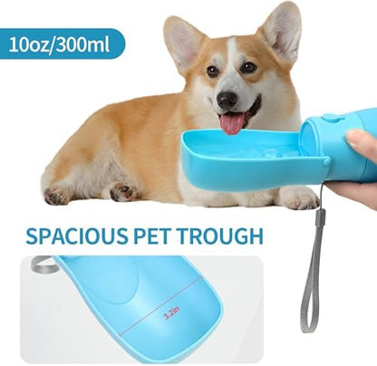 Portable Dog Water Bottle 10oz Blue - Image 5